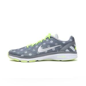 Nike Gray and Neon Green Dotted Sneakers